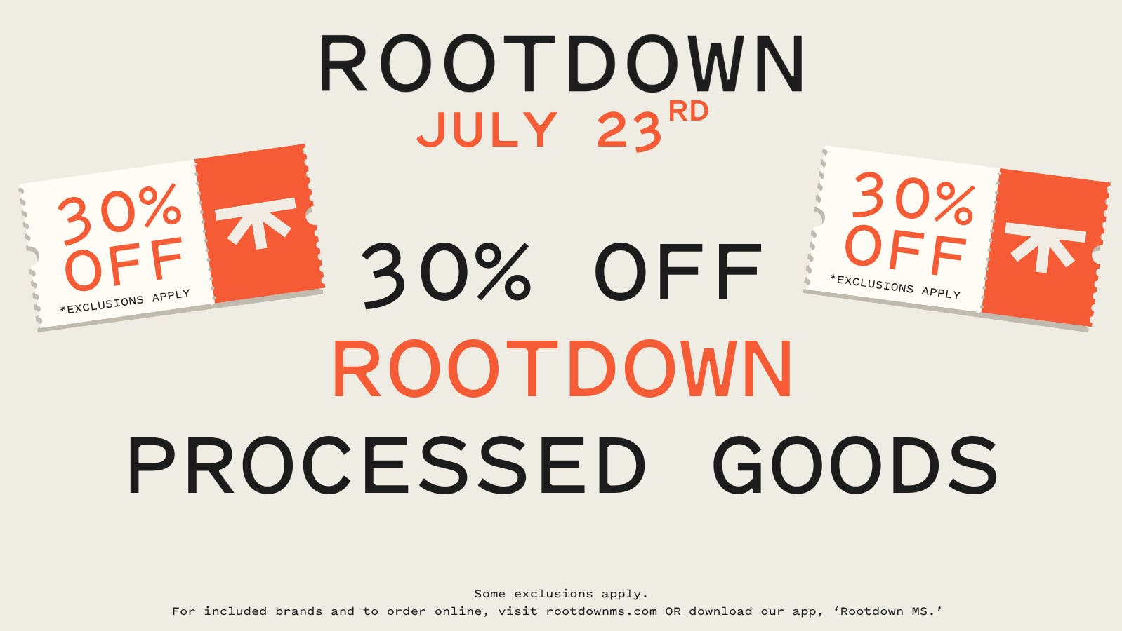 Rootdown - Laurel 30% OFF ROOTDOWN PROCESSED GOODS!