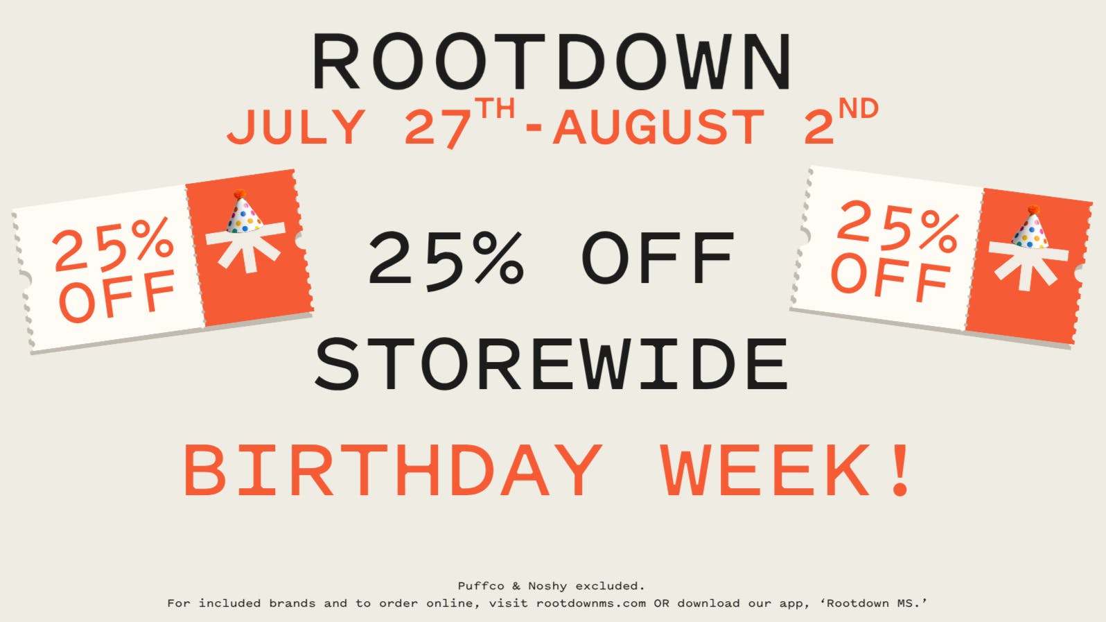 Rootdown - Oxford BIRTHDAY WEEK - 25% OFF STOREWIDE!
