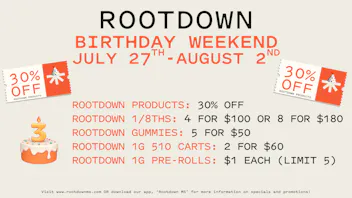 Rootdown - Greenville BIRTHDAY WEEKEND SALE!