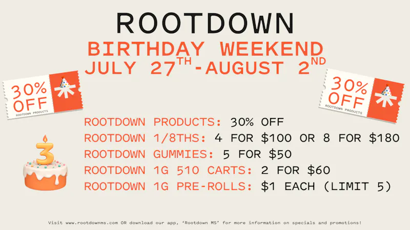 Rootdown - Byram BIRTHDAY WEEKEND SALE!