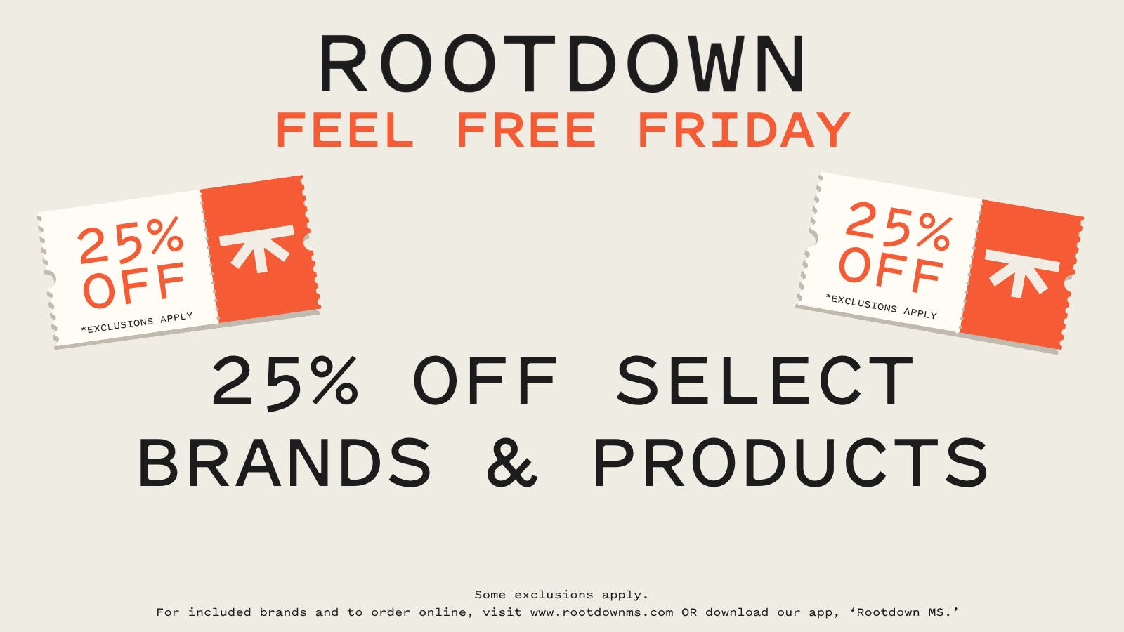Rootdown - Richland 25% OFF SELECT BRANDS & PRODUCTS!