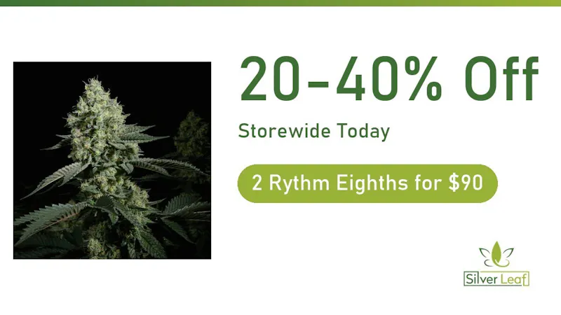 SilverLeaf Wellness 20-40% Off Storewide + 2 Rythm Eighths for $90