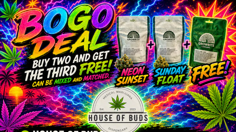 House of Buds Bogo Deal Sunday Float-Neon Sunset