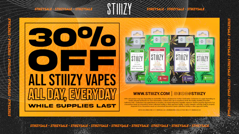 Presidio 30% OFF ALL STIIIZY VAPE PRODUCTS