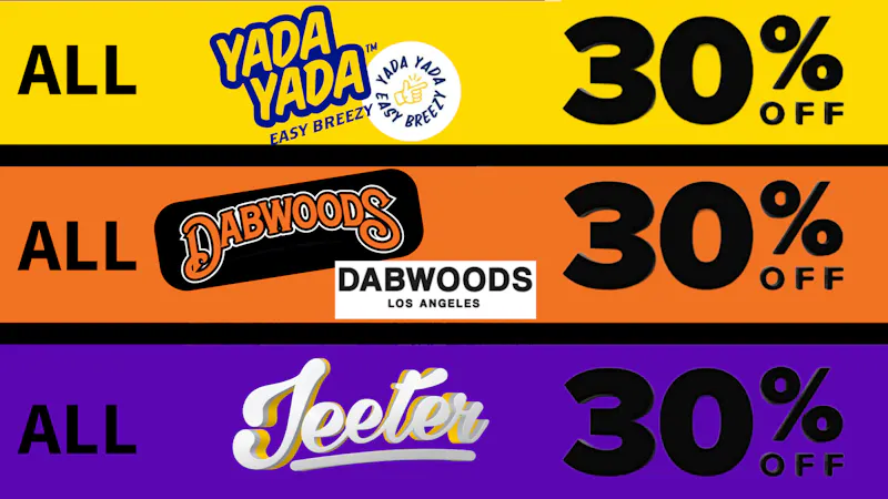Presidio GET 30% OFF ALL JEETER & YADA YADA PRODUCTS!!