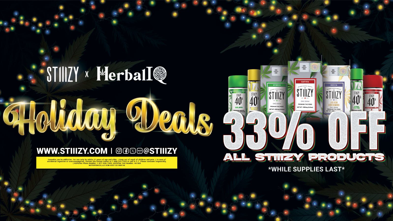 Herbal IQ 33% OFF STIIIZY PRODUCTS