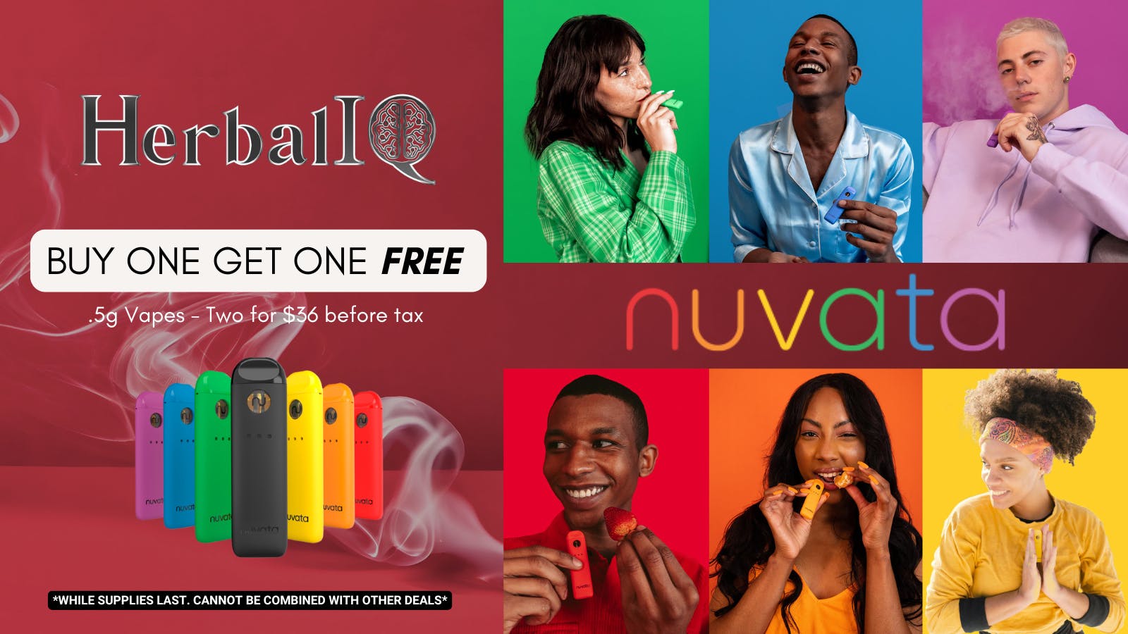 Herbal IQ BOGO FREE ALL NUVATA .5G AIO'S