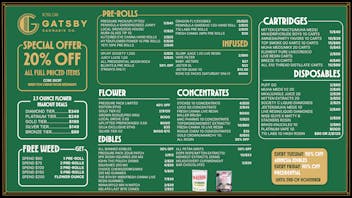 Gatsby Cannabis Co. 🦃 Feast Mode: BOGO Select 8ths + 20% off Rosin!