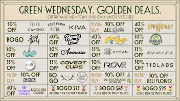 Gatsby Cannabis Co. 🔥 Green Wed BOGOs & Up To 50% OFF Top Brands! 🔥