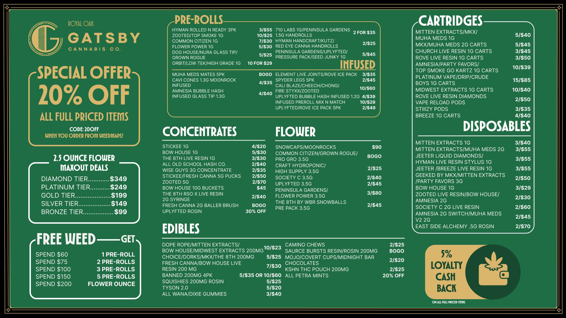 Gatsby Cannabis Co. 🔥 2.5oz for $99? Dry January Just Got Lit 🔥
