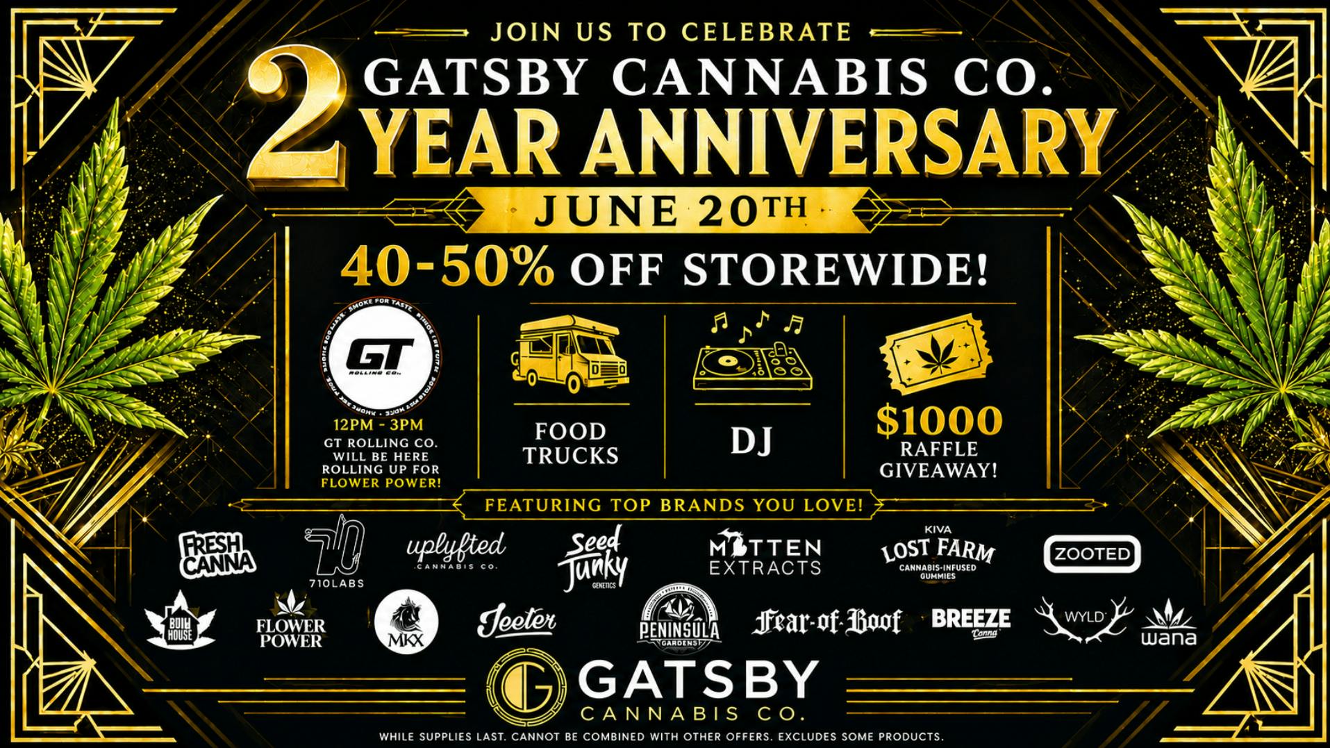 Gatsby Cannabis Co. - Royal Oak 40%-50% OFF STORE WIDE