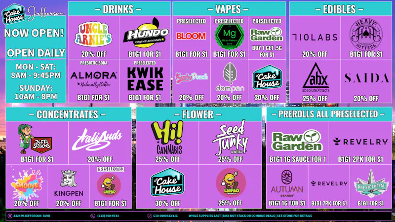 ILLA Canna TCH Jefferson weekly deals!