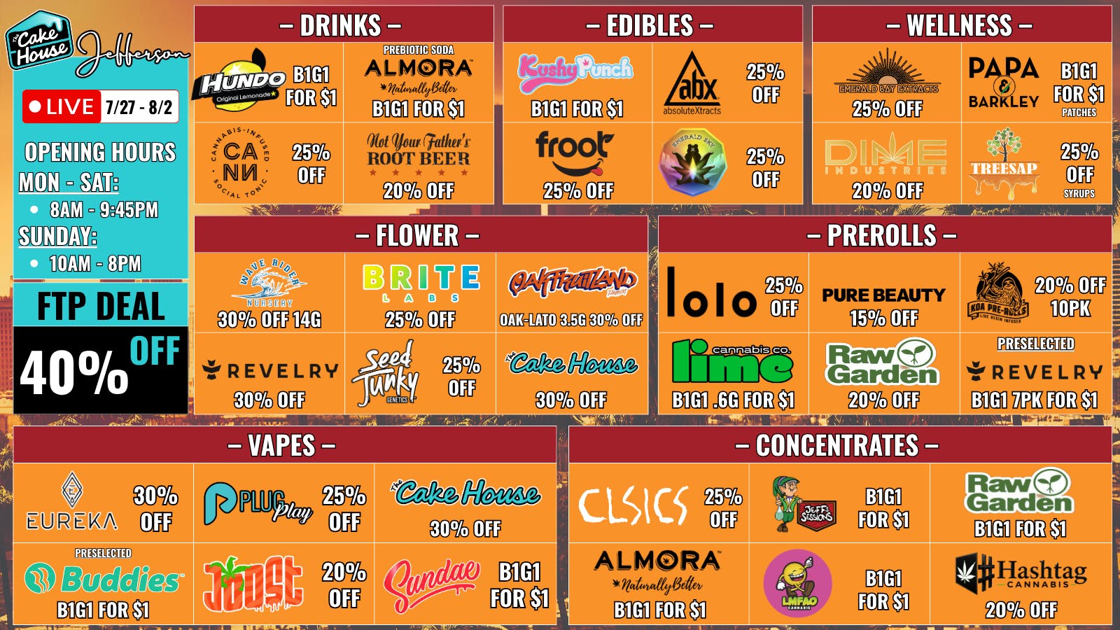 ILLA Canna TCH Jefferson weekly deals!