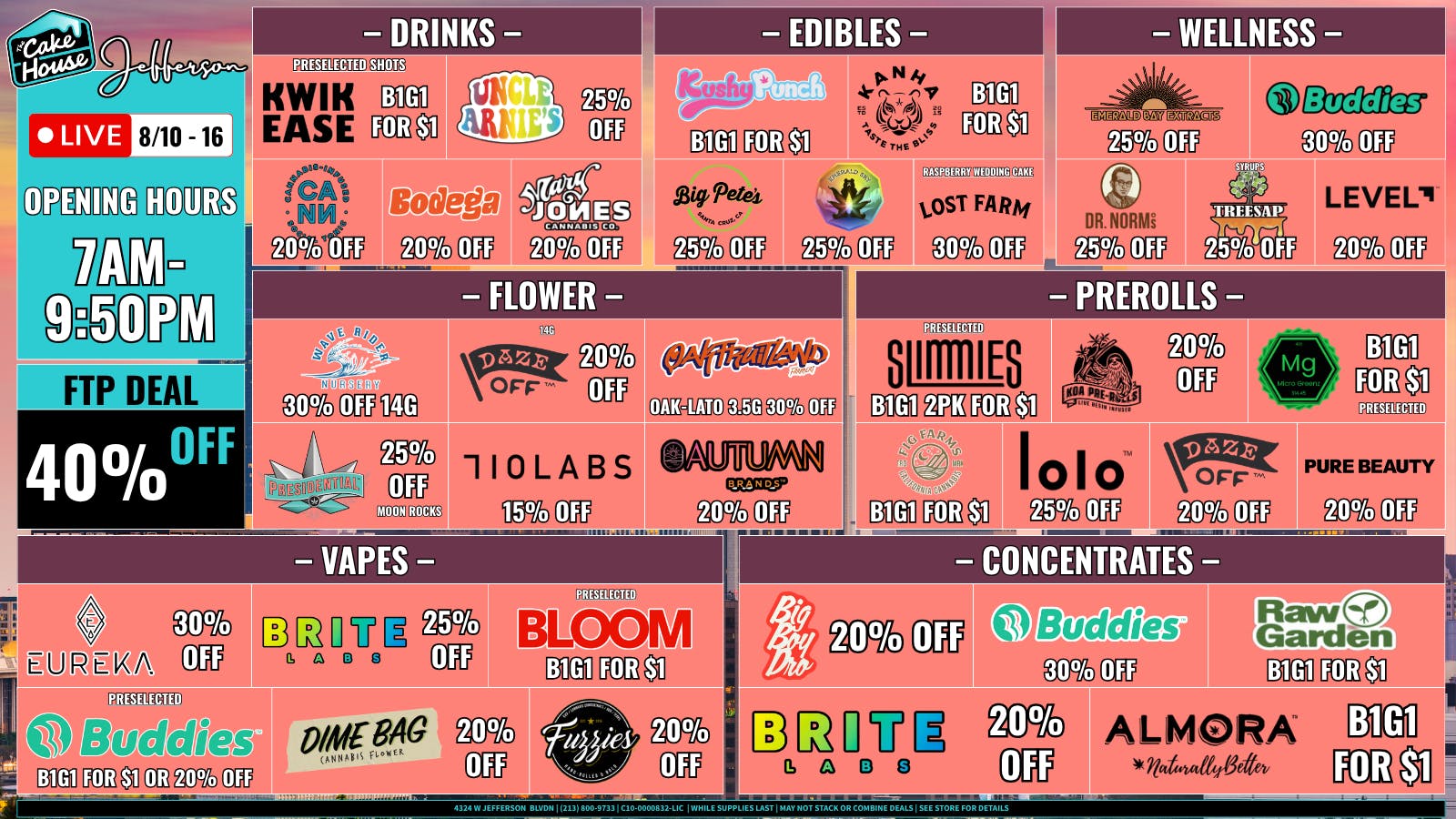 ILLA Canna TCH Jefferson weekly deals!