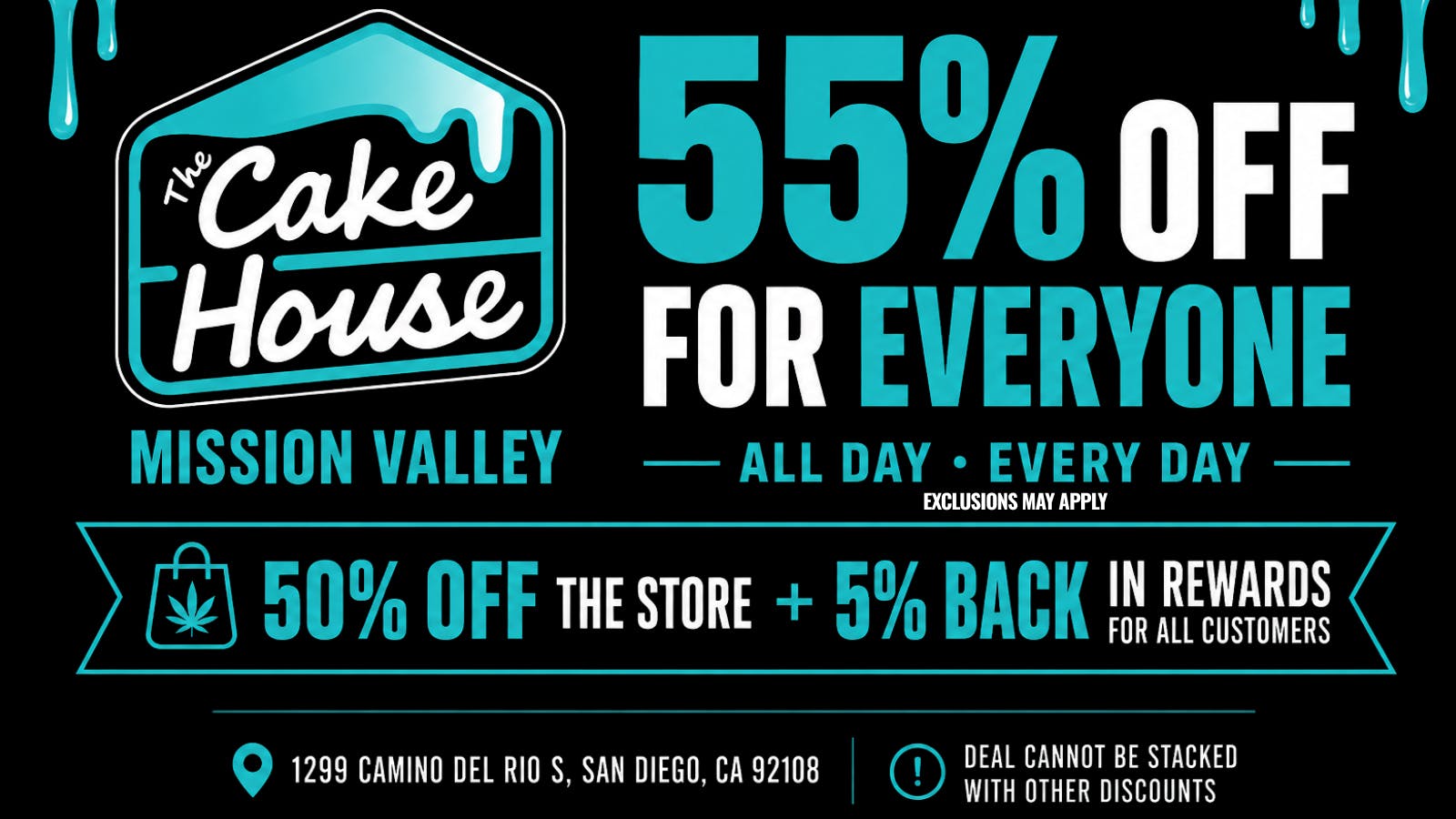 The Cake House - Mission Valley (Now Open) TCH Mission Valley 55% off For Everyone!