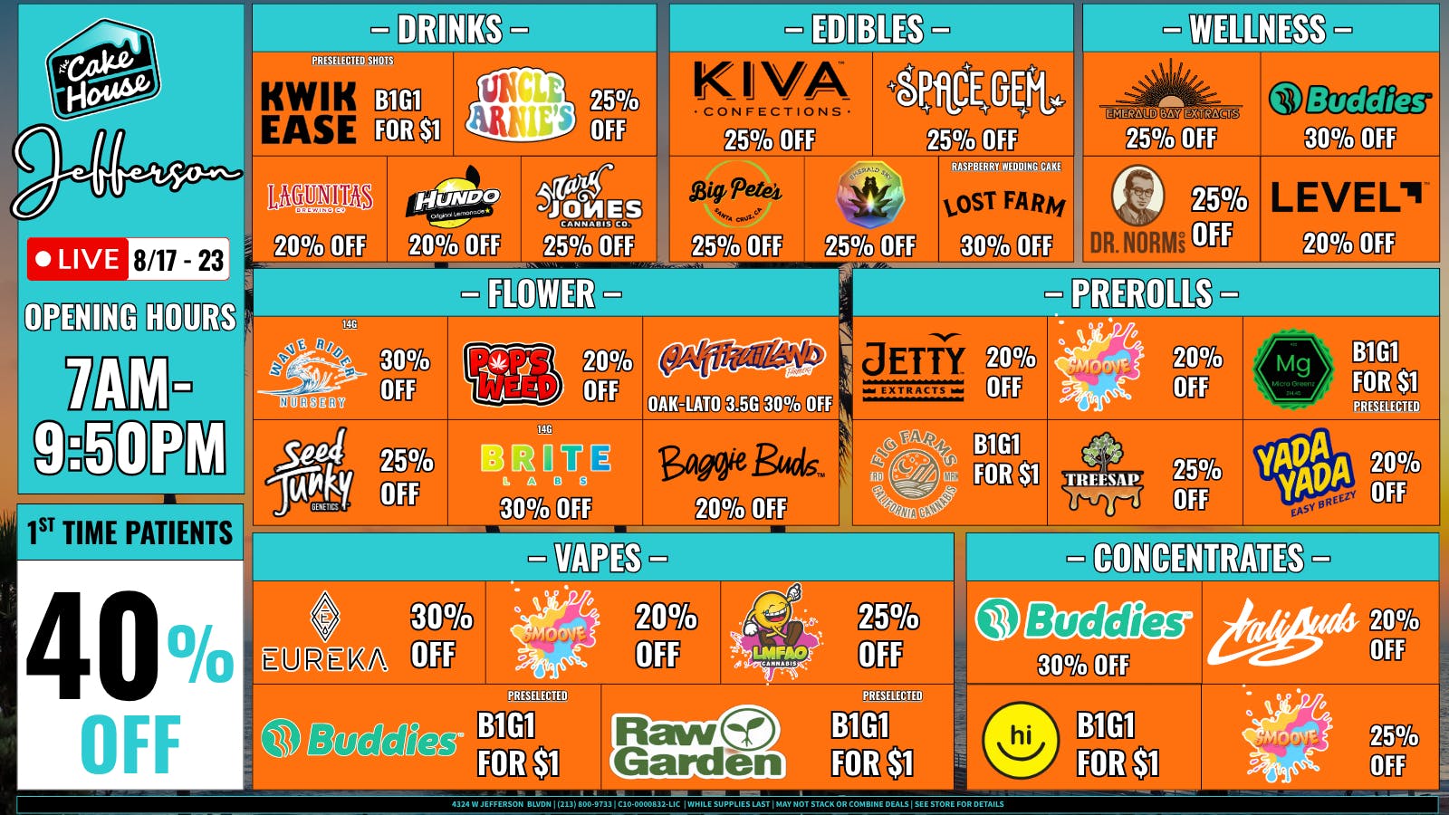 ILLA Canna TCH Jefferson weekly deals!