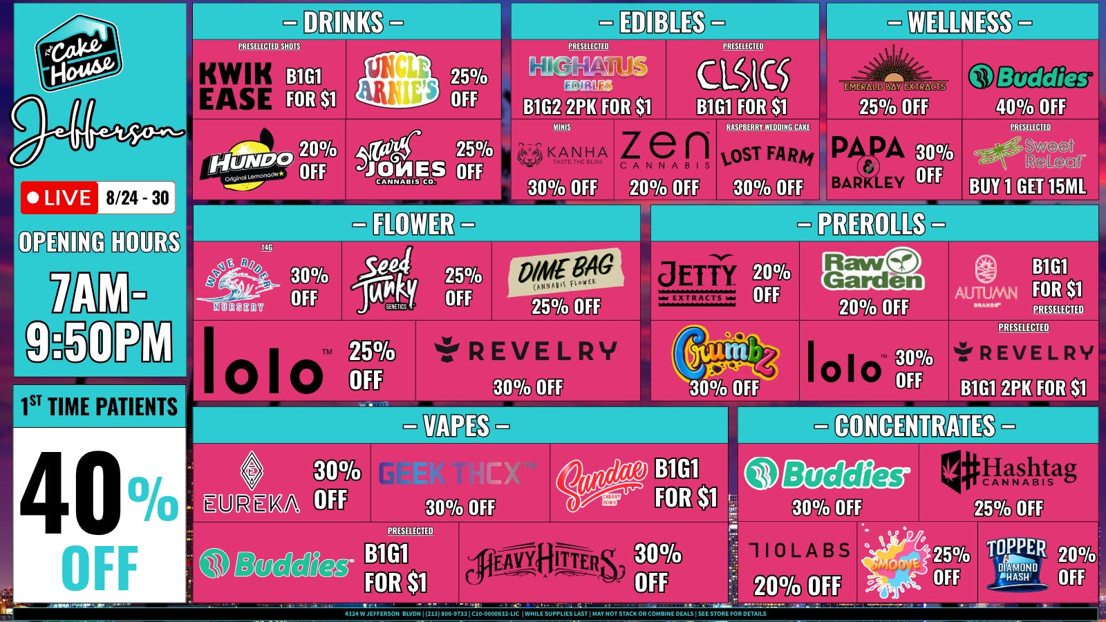 ILLA Canna TCH Jefferson weekly deals!
