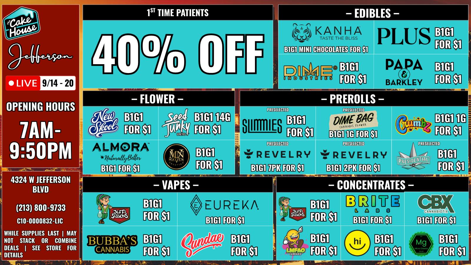 ILLA Canna TCH Jefferson weekly deals!