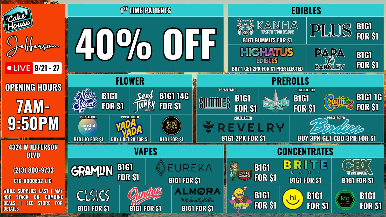 ILLA Canna TCH Jefferson weekly deals!