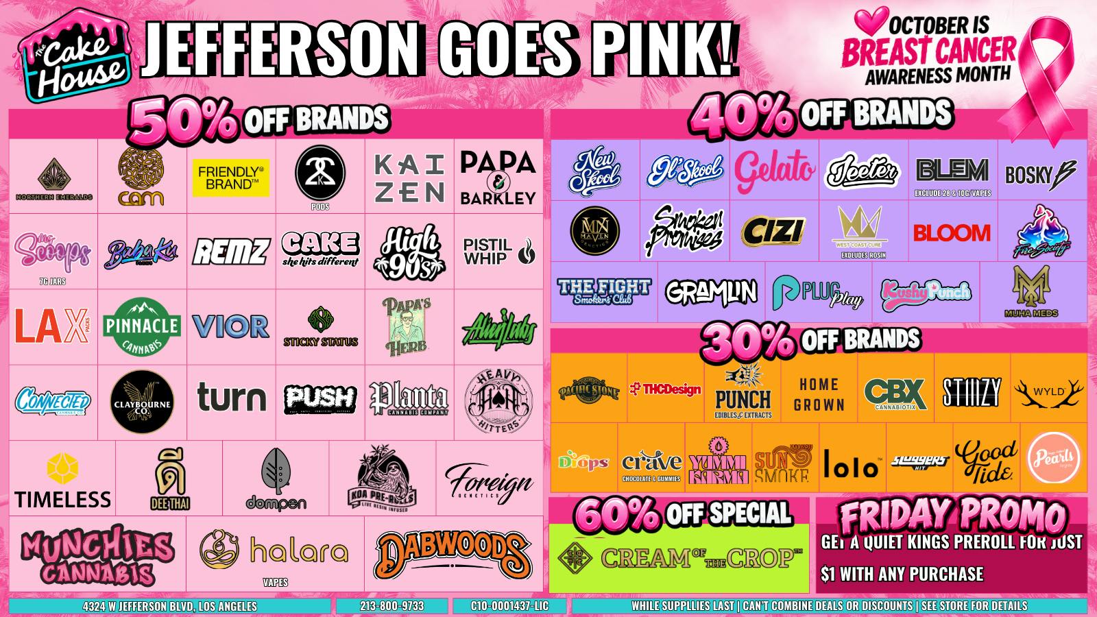 ILLA Canna The Cake House Jefferson Monthly Deals!