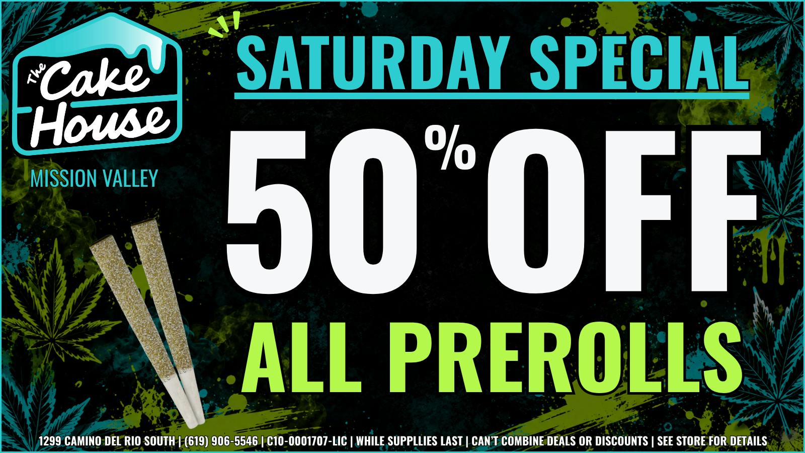 The Cake House - Mission Valley (Now Open) SATURDAY PREROLL DEAL | 50% OFF