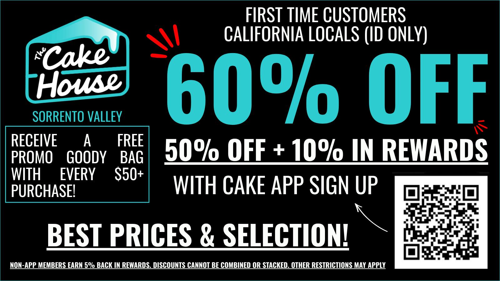 Cake House - Sorrento Valley SORRENTO VALLEY NEW CUSTOMERS | 60% OFF LOCALS