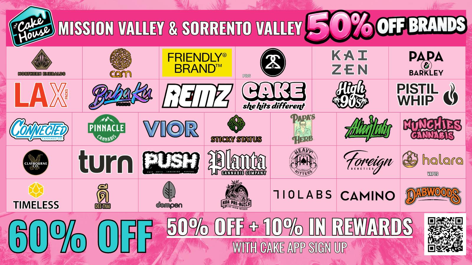 The Cake House - Mission Valley (Now Open) MISSION VALLEY & SORRENTO VALLEY 50% OFF BRANDS
