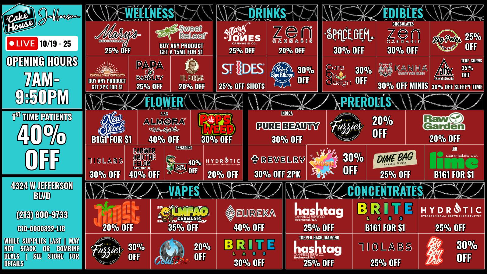 ILLA Canna JEFFERSON WEEKLY DEALS | NEW SAVINGS EVERY WEEK