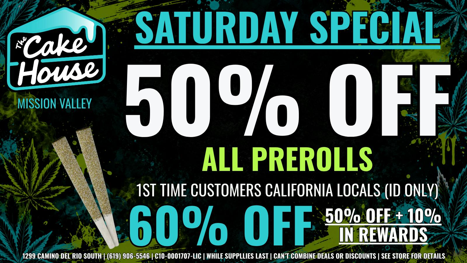 The Cake House - Mission Valley (Now Open) SATURDAY PREROLL DEAL | 50% OFF
