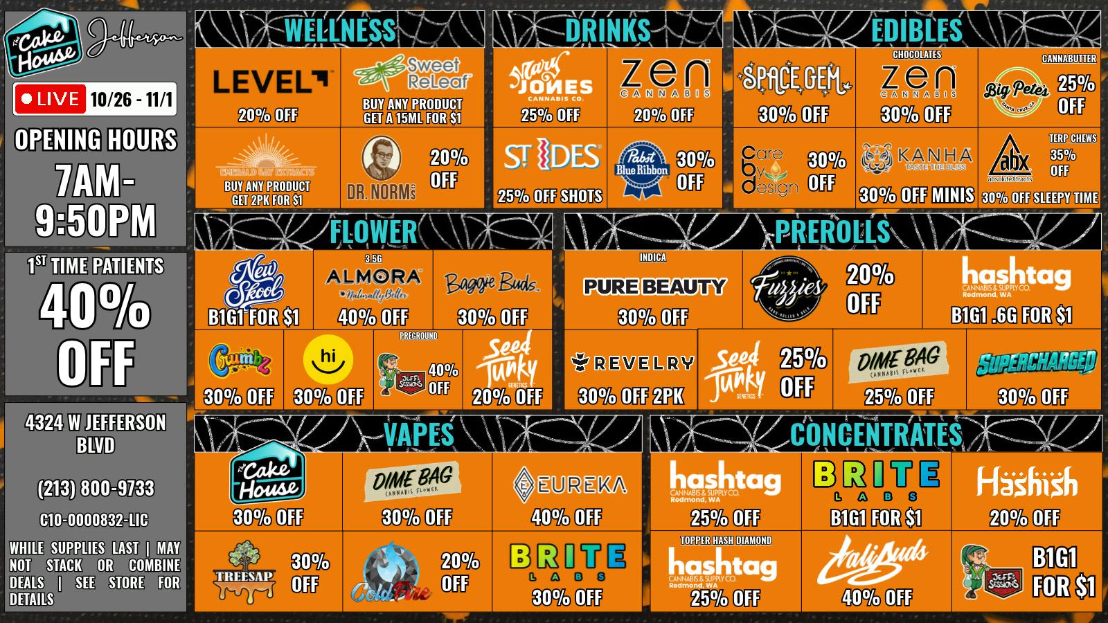 ILLA Canna JEFFERSON WEEKLY DEALS | NEW SAVINGS EVERY WEEK