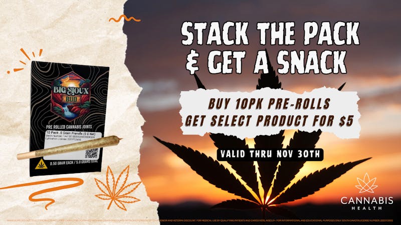 Cannabis Health Buy Pre-Roll 10pk, Get SELECT Product for $5