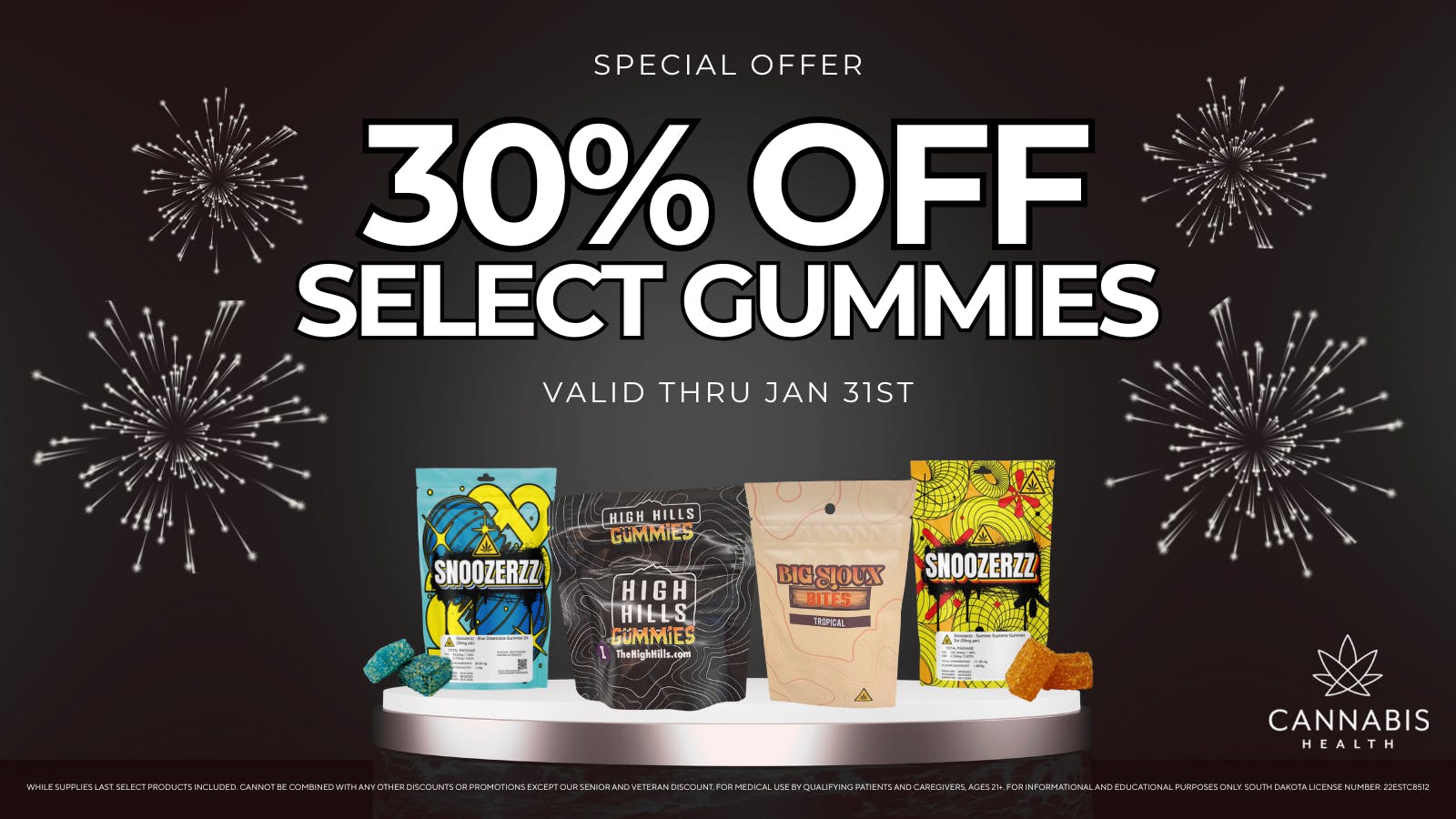 Cannabis Health 30% OFF SELECT Gummies
