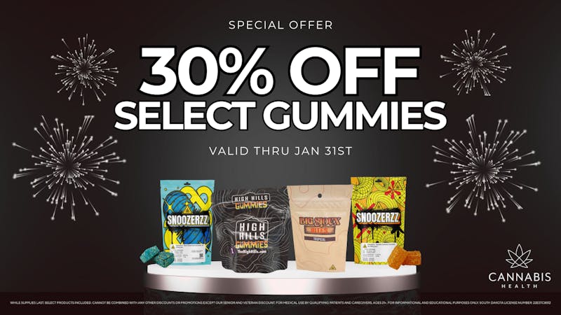Cannabis Health 30% OFF SELECT Gummies
