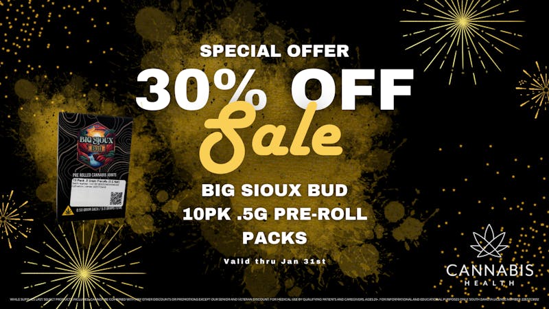 Cannabis Health 30% OFF SELECT PRE-ROLL 10PKS