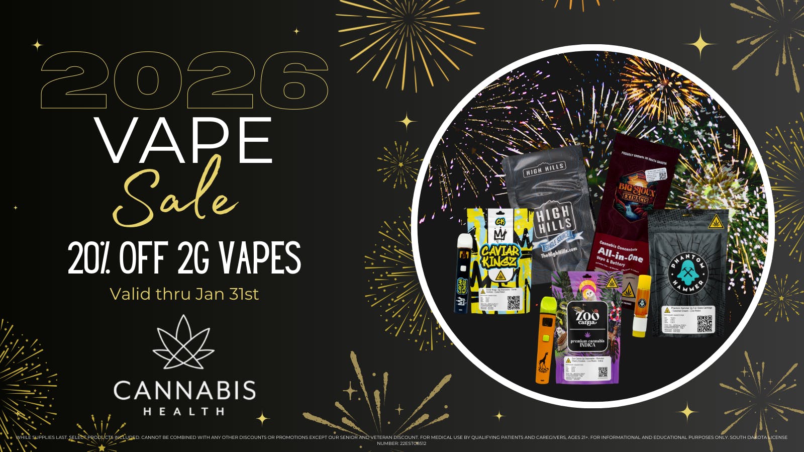 Cannabis Health 20% OFF 2g VAPES