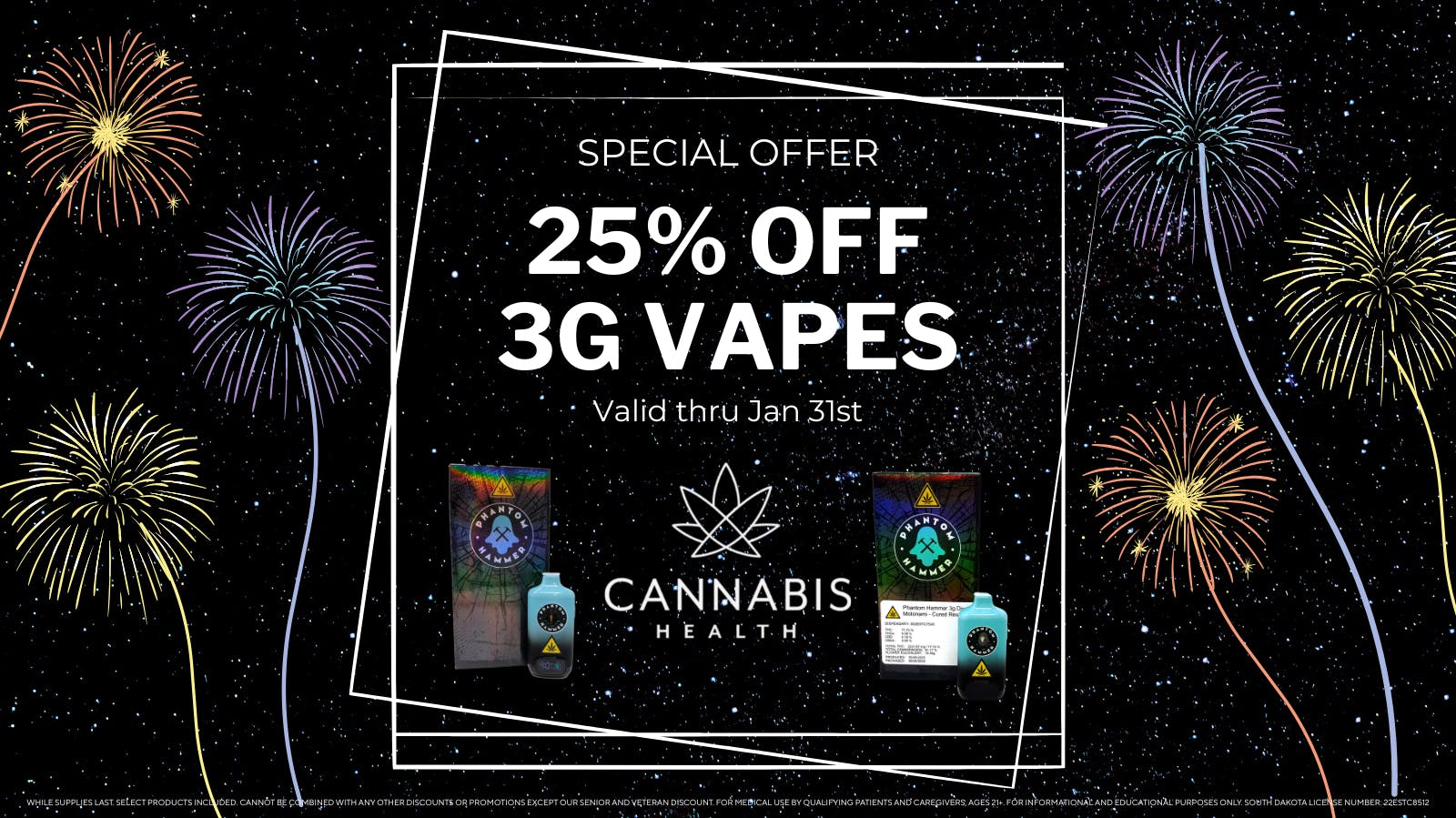 Cannabis Health 25% OFF 3g VAPES