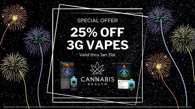 Cannabis Health 25% OFF 3g VAPES