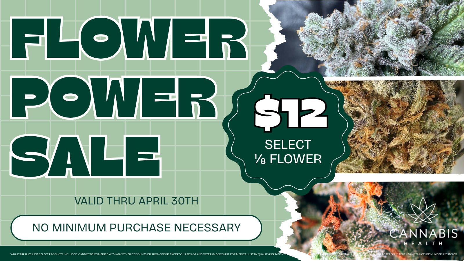 Cannabis Health $12 SELECT 1/8 Flower