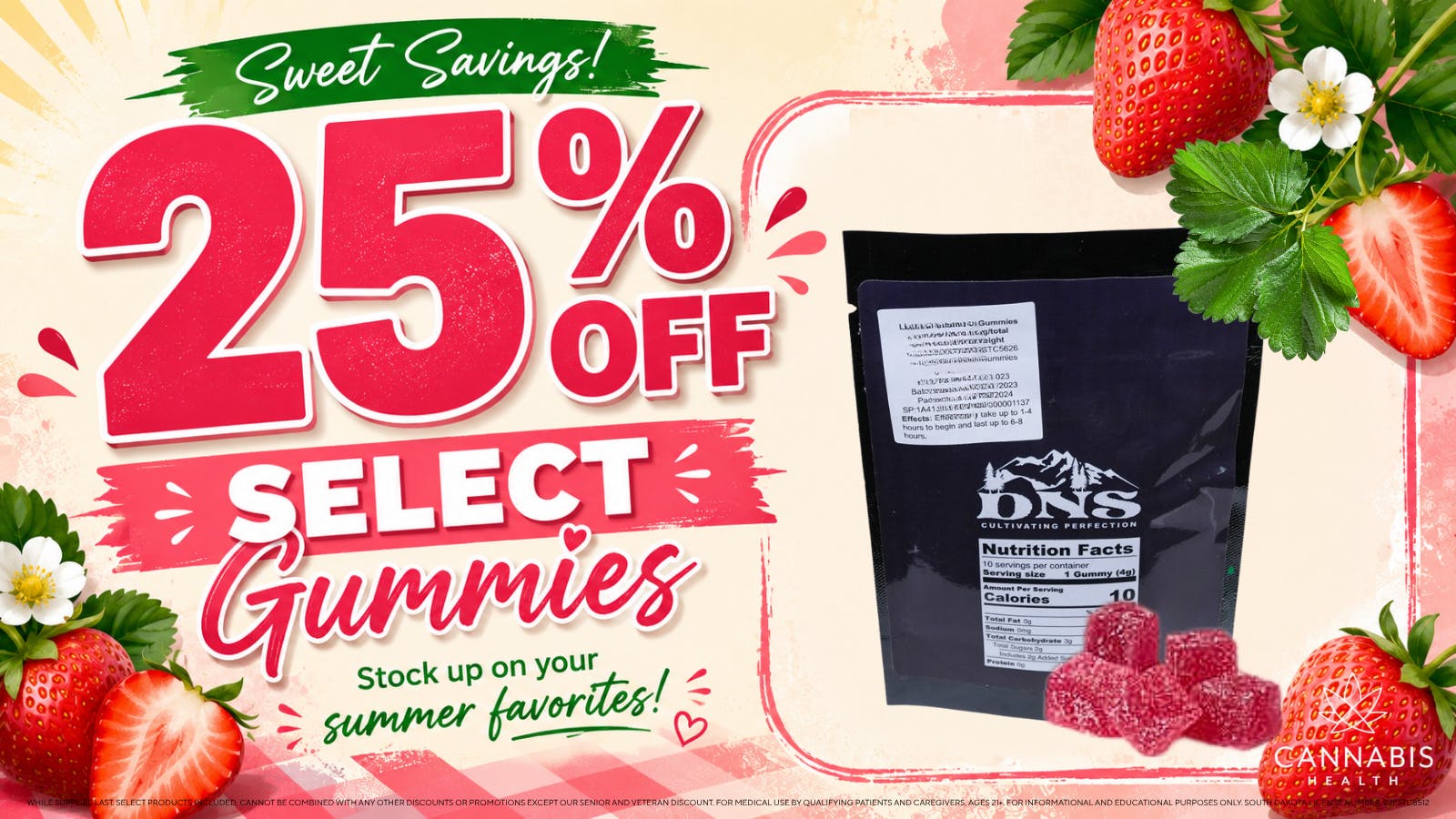 Cannabis Health 25% OFF SELECT Gummies