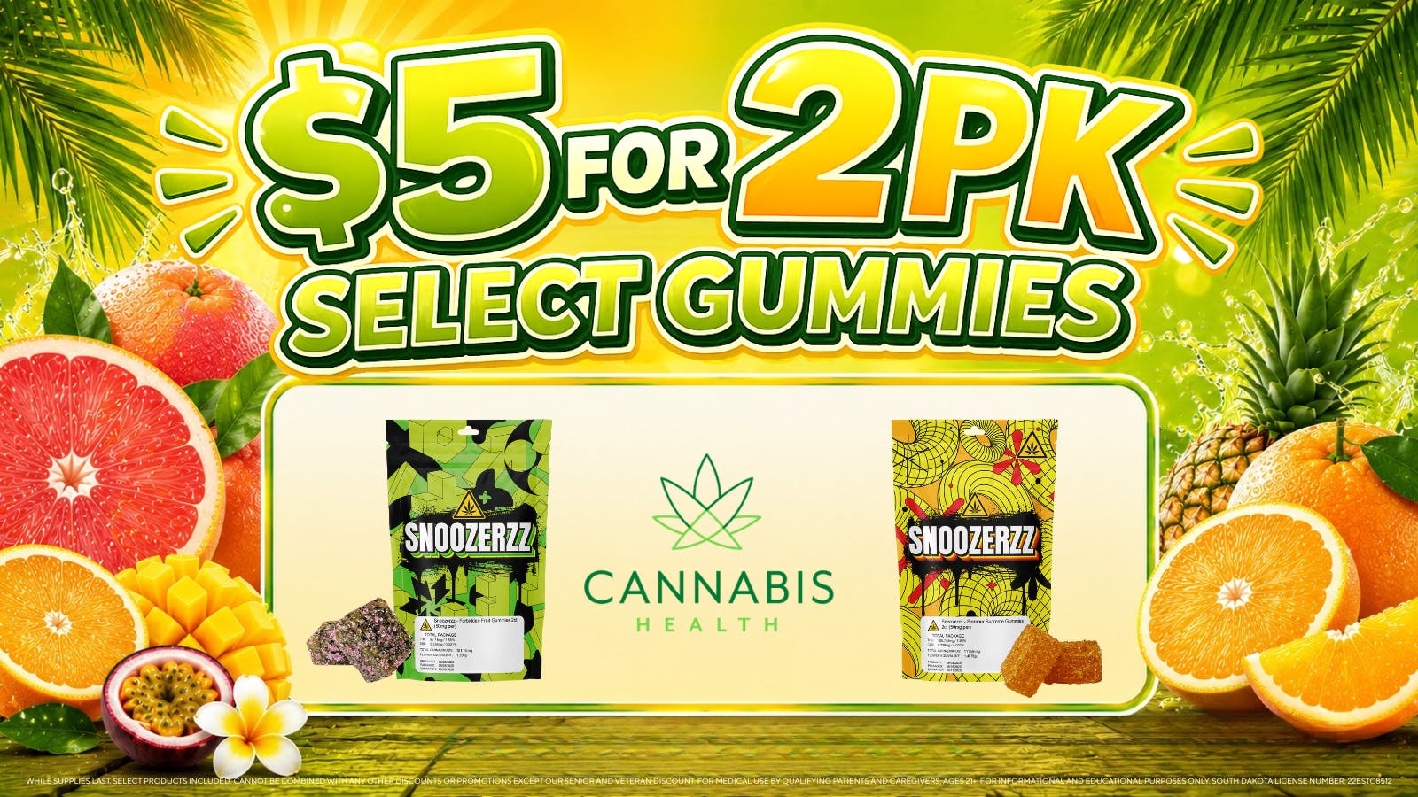 Cannabis Health $5 for 2pk Select Gummies