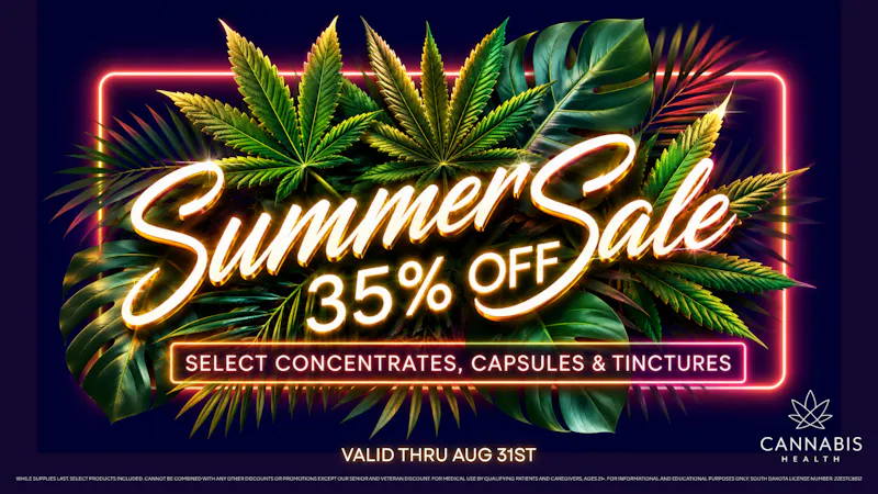 Cannabis Health 35% OFF Select Concentrates, Capsules, & Tinctures