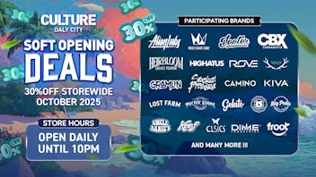 Culture Cannabis Club - Daly City 30% OFF ENTIRE STORE!