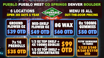 The Cannabis Depot Boulder 🇺🇸 $49 Mid-Shelf OZ OTD, 8x Gummies $50 OTD 🇺🇸