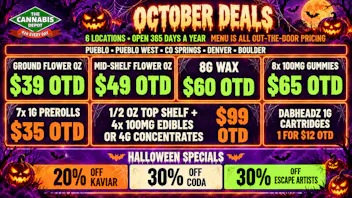 The Cannabis Depot Boulder 🎃 $49 Mid-Shelf OZ OTD 👻 20% Off Kaviar