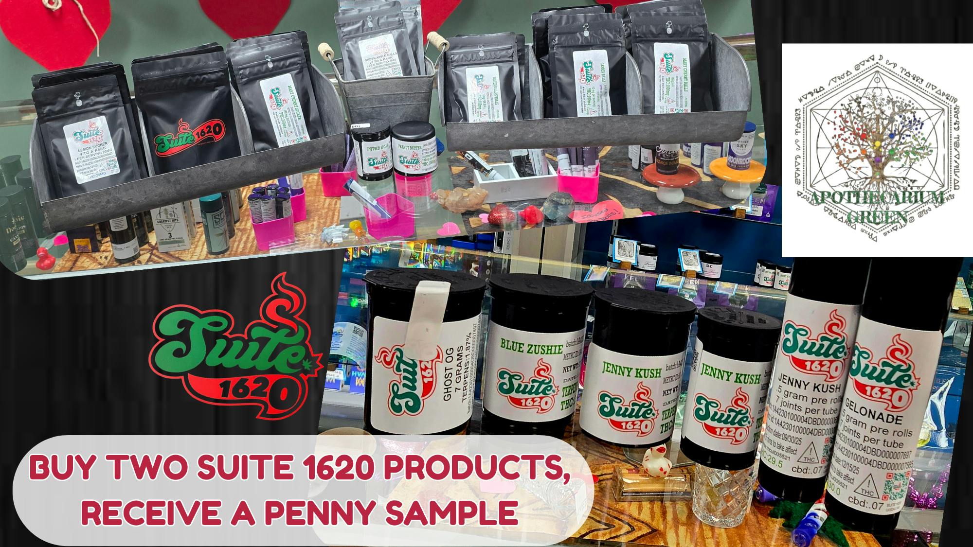 Apothecarium Green SUITE 1620 SPECIAL: BUY TWO, GET A PENNY SAMPLE