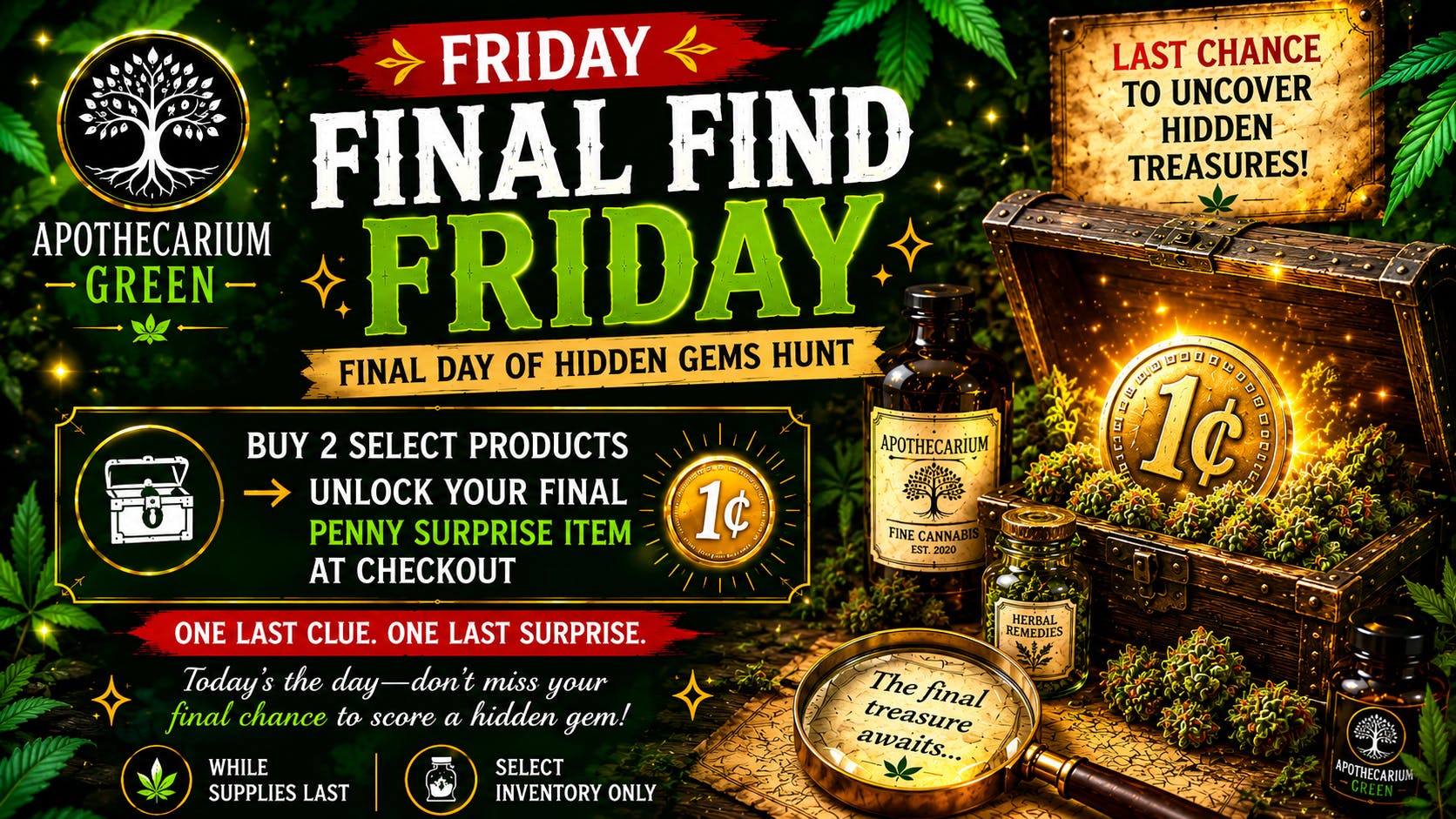 Apothecarium Green ⚡ FRIDAY — FINAL FIND FRIDAY