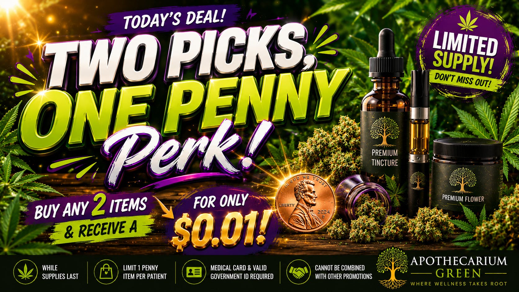 Apothecarium Green Pick Two, Get a Penny Sample! 🌿