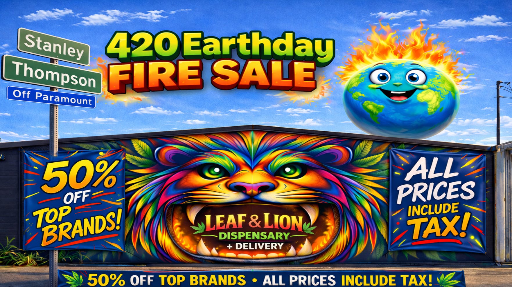 Leaf and Lion - Long Beach Up to 60% Earth Day 420 FIRE SALE!