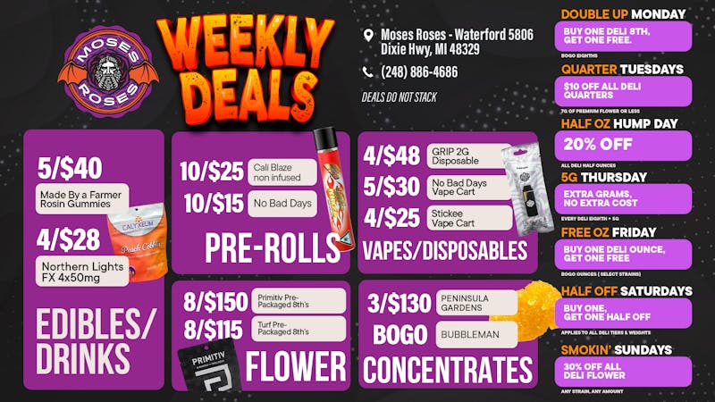 Moses Roses 🔥 Weekly Deals at Moses Roses Waterford 🌿