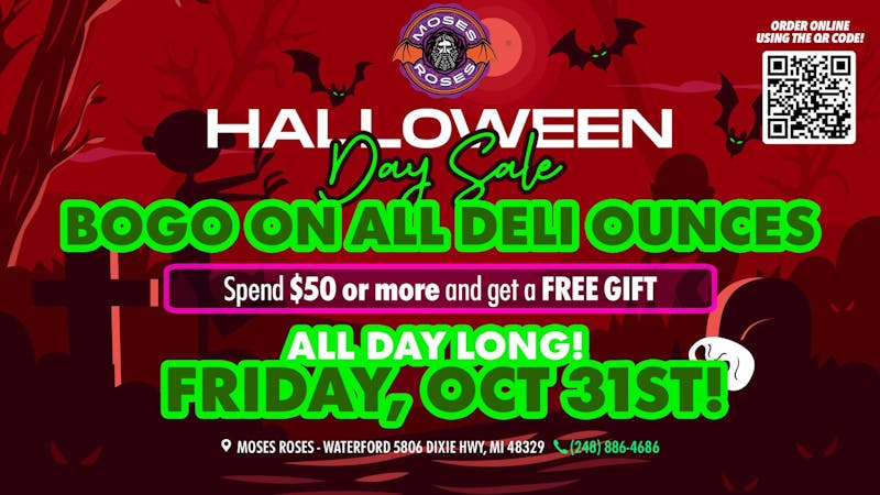 Moses Roses 🎃 Halloween Day Sale at Moses Roses 👻